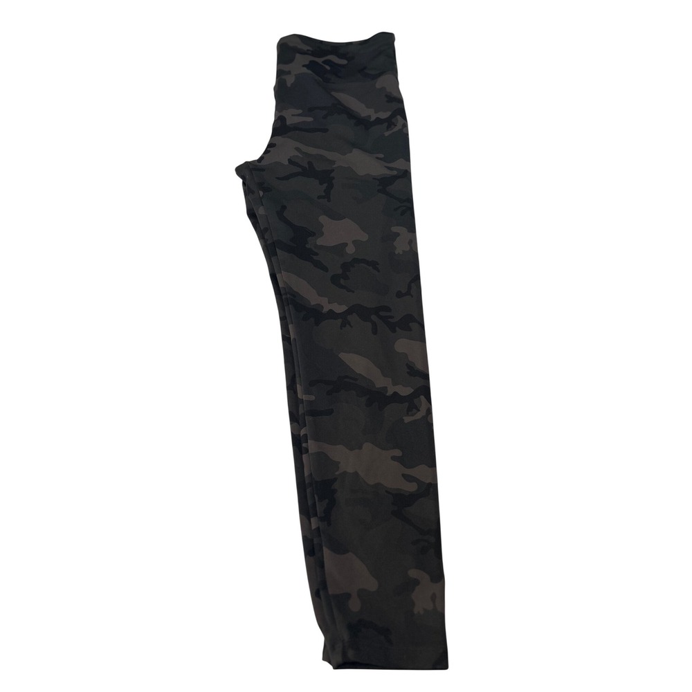 Fornia Womens Dark Camo High Waisted Leggings Charcoal Black Size Large